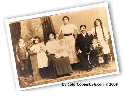 Old-style photo with white border - traditional but dated appearance